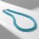 Beads "Classic" mood, ball No. 8, color bright blue, l = 40 cm