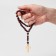 Parsing wooden "Orthodox" 50 beads through a ball, brown color