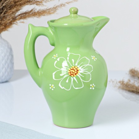 Kuvshin "Dacha" 1 l / 22.5x13.5cm, chamomile green-1