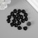 Decorative spouts for creativity, 10x10 mm, 20 pcs., Black, Treasure Island