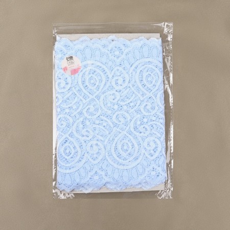Lace elastic fabric, 180 mm × 2.7 ± 0.5 m, the color of the sky blue-4