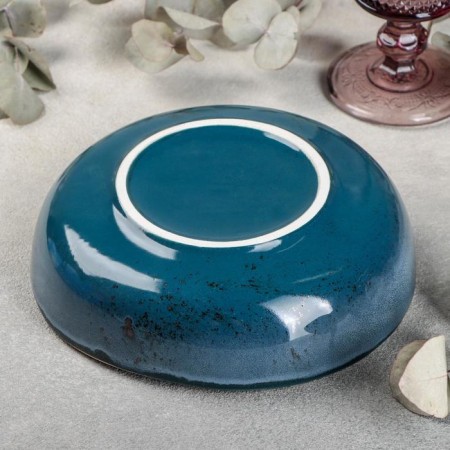 Porcelain plate Blu Reatvo, 600 ml, D = 18 cm-2