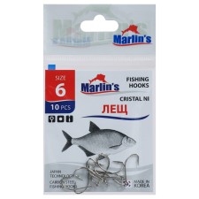 Hook Marlin: s bresh Cristal Ni No. 6, 10 pcs.