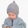 Children's hat minku rr 35-40, gray color
