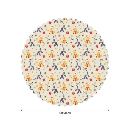 The tablecloth “Festive fox”, round, Saten, d = 150 cm-1