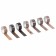 Adhesive Washi-tanks for decor coffee colors, 15 mm x 3 m (set 7 pcs) rice paper