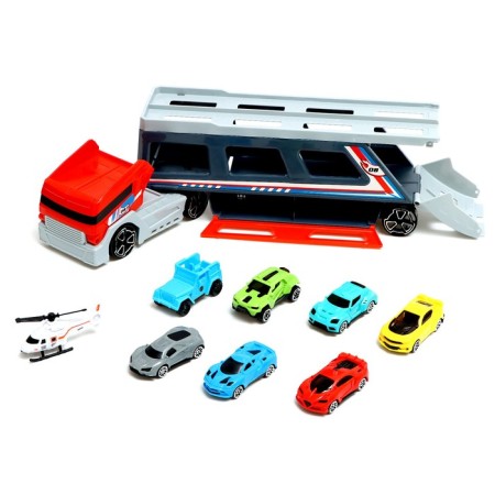 TRAILER truck with 7 machines and helicopter-3