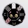 A set of magnetic bookmarks 8 pcs on a round substrate "Kotik"