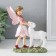 Souvenir Polystone "Girl Babochka with a lamb" Pink wings 13.5x5x15.5 cm