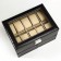 Casket for a double clock 20 departments to the leatherette "Classic" black matte 16.5x28x21 cm