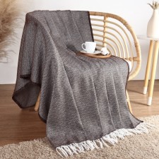 Valencia plaid 140x200cm, Cleopatra, Bel/Cor, HL 50%, PE 30%, pan 20%