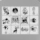 Tattoo on the body Black "Journey" set of 12 pcs 6x6 cm