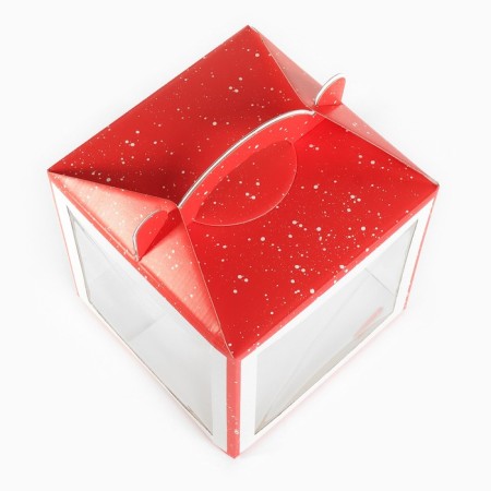 Confectionery box with a window, a chest, a “miracle” 20 x 20 x 20 cm, New Year-4