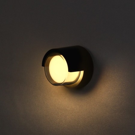 Facade lamp "City", FSD-050, 5 W, 3000K, IP65, 220 V circle, plastic, black-1