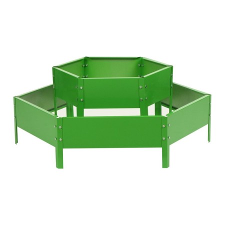 The flowerbed is galvanized, 2 tiers, d = 60–80 cm, h = 30 cm, bright green, Greengo-7