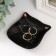 Souvenir Ceramics stand for the ring "Satisfied muzzle of the black cat" 8x10x1.2 cm