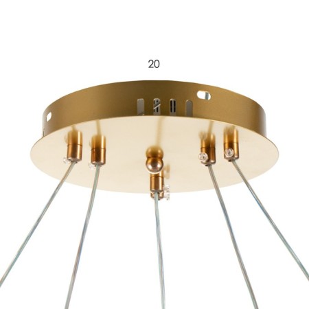 Light "Sphere" LED 272W 3000-6000K gray-gold 64x65x7cm Bayerlux-7