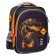 School backpack 37 x 28 x 13cm, ergonomic back, Across 557, + bag, black/orange