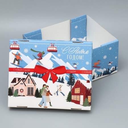 Folding box "New Year's city", 31.2 x 25.6 x 16.1 cm, New Year-3