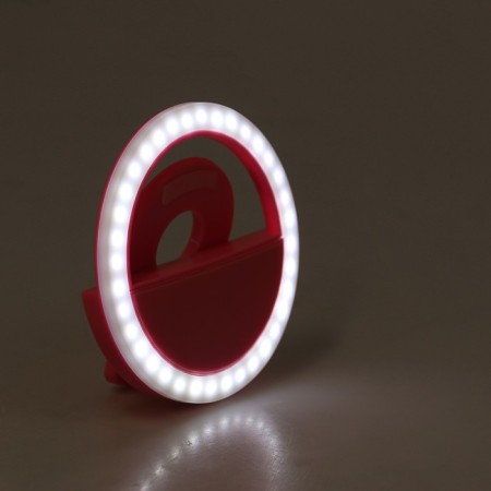LED ring lamp for Luazon Aks-06, 3 modes, 80 mAh, pink-2