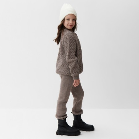 Children's pants minku, brown color, height 104 cm-1