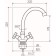 Kitchen mixer "RMS" SL118-271F, two-wound, zinc, chrome