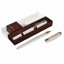 Ballic handle, 0.5 mm, BrunovisConti Monaco, blue rod, Soft Touch body white, in case