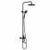 The shower system Fashun A52401-7, pouring 118 mm, with a tropical shower, hand watering can, black