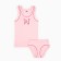 Kit (T-shirt, panties) for a girl, light pink color, height 122-128 cm