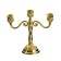 Summary Metal for 3 candles "Carved leaf" Color gold 18x20.5x8.5 cm