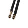 Flexible eyeliner for the Zein English mixer, nylon, 1/2 ", M10, 30 cm, set 2 pcs., Black