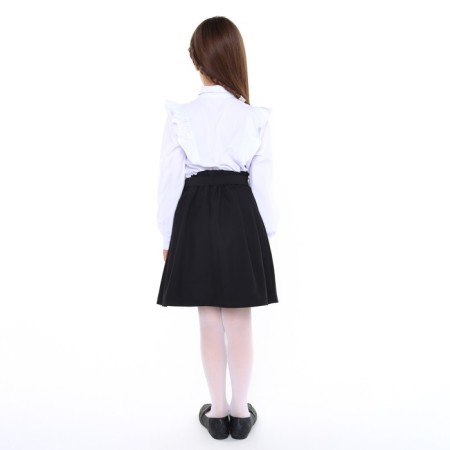 School blouse for girls, white color, height 122 cm-3