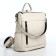Women's backpack made of artificial leather with lightning, 4 pockets, milk color