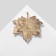 Brooch "Leaf" Wide maple, green and yellow color in gold
