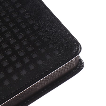 Dated 2025 diary, Escalada, A5 176 sheets, solid cover artificial leather with foam rubber, pancake embossing, cover on the cover, block 70 g/m2, black-5