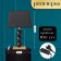 Traffic lamp with lampshade Risalux Oliver, E27, 40 W, Black Latun, Figure base, 33 × 22 × 53 cm