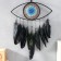 Dreams "Eye from the evil eye with a peacock pen" Black 30x60 cm