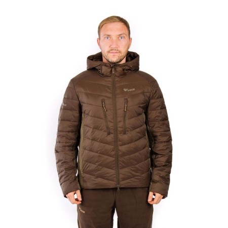 Jacket with hood men's Pride Mangust, nylon, brown, rr 48-50 growth 170-176