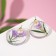 Earrings Assorted "Summer" flowers in the disk, the color is purple-green