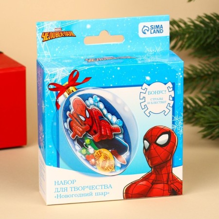 3D applique in the ball "New Year" 8 cm, Spider-Man-7