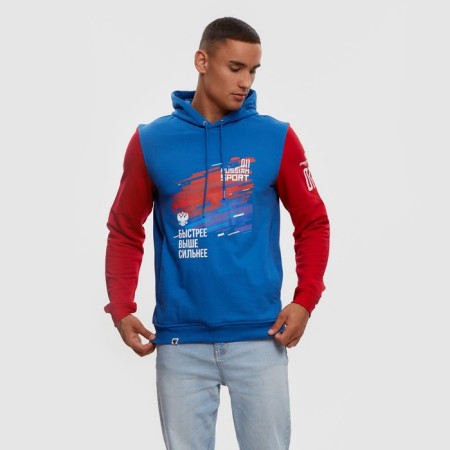 Hoody President Sports. Hard than. Humher, stronger, size s, red color-1