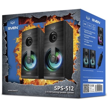 SVEN SPS-512 2.0 Black 6W columns-4