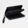 Male purse with zipper, department for bills, for maps, for coins, black color