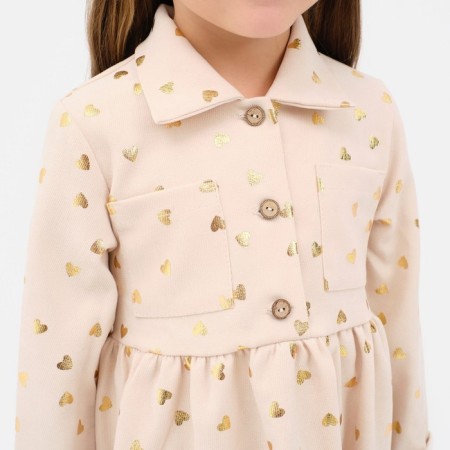 Платье детское KAFTAN "Сердечки", р. 28 (86-92), бежевый-10