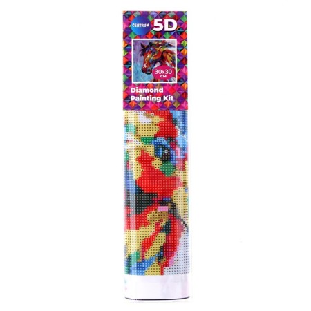Diamond mosaic 5D "Horse" 30 × 30 cm, without a subframe, partial filling-1