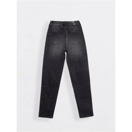 Women's jeans with a high landing CONTE Elegant Mom Fit, size XS, color Washed Black-2