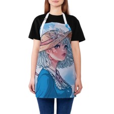 Apron of a kitchen with a photo print 