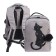 School backpack, 39 x 26 x 17 cm, Grizzly, ergonomic back, gray