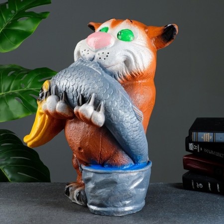 Piggy bank "Cat Fisherman Medium" 41x23x18cm-3
