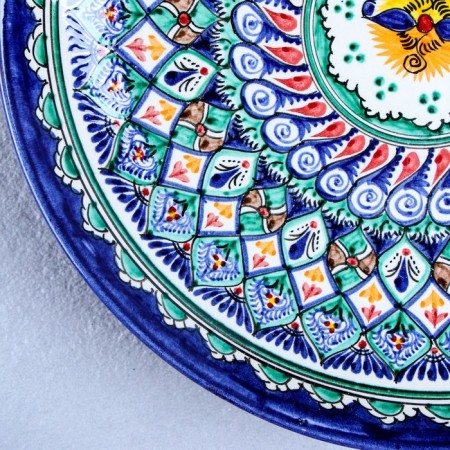 Largan Rishtan ceramics "Patterns", 32 cm, blue-11